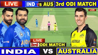 Live IND Vs AUS 3rd ODI  Live Scores amp Commentary  India Vs Australia  1st innings [upl. by Uile]