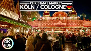 🇩🇪 Köln  Cologne Germany Christmas Market in Winter 2023✨4K HDR Walking Tour [upl. by Nosyaj]