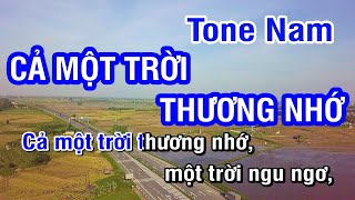 Cả Một Trời Thương Nhớ Karaoke Beat  Tone Nam  Nhan KTV [upl. by Ayikin]