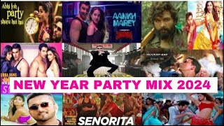 NEW YEAR BOLLYWOOD PARTY MIX MASHUP 2024  NON STOP BOLLYWOOD DANCE PARTY MIX DJ NEW YEAR SONG 2024 [upl. by Ahsinned896]