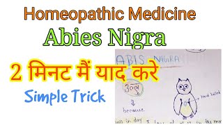 ABIES NIGRA Homeopathic Medicine  एबिस निगराँ होमेओपेथी मेडिसिन  MnemonicTrick [upl. by Atinoj]