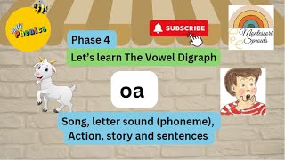 oa sound  vowel digraph oa  oa sound song story and sentences  jolly phonics oa sound [upl. by Leahcimrej]