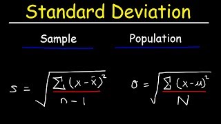 Standard Deviation Formula Statistics Variance Sample and Population Mean [upl. by Marguerita773]