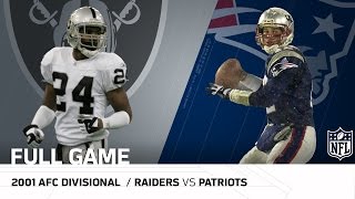 2001 AFC Divisional Round Raiders vs Patriots  quotTuck Rule Gamequot  NFL Full Game [upl. by Bohon]