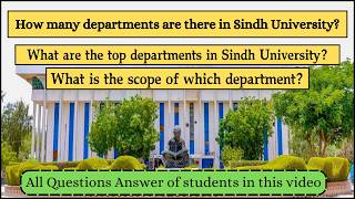 Sindh University Top Departments  Scope Of Departments  Total Departments In Sindh University [upl. by Eaves]