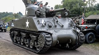 M4 105 Sherman driven with nice radial engine sound [upl. by Lawford976]