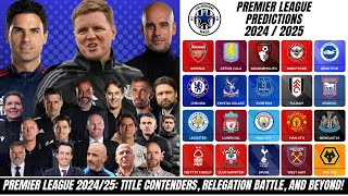 MY OFFICIAL PREMIER LEAGUE 202425 PREDICTIONS [upl. by Ynaffad]