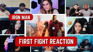 IRON MAN First Fight Scene Reaction Mashup  IRON MAN [upl. by Templer742]