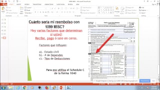 declaro con 1099 MISC cual sería mi reembolso [upl. by Gerick]