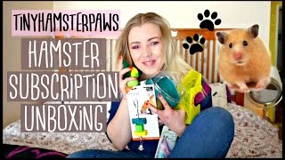 TINYHAMSTERPAWS UNBOXING  Small Animal Monthly Subscription Box  Pet Supplies [upl. by Ernaline]