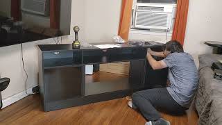 70inch Fireplace TV Stand Setup Video [upl. by Ainegue]