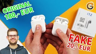 TWS i12 Fake Apple AirPods für 20€  Deutsch [upl. by Sucramal]