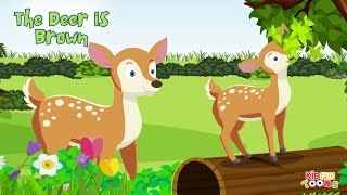 The Deer is Brown  The Deer 🦌 Rhyme  The Deer is brown 🦌 Nursery Rhyme for Kids [upl. by Aronel]