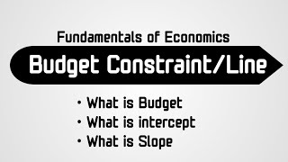 What is Budget constraint  Budget Line  Microeconomics  Economics [upl. by Woodrow]