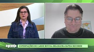 EXPORTAÇÕES DE CARNE BOVINA BRASILEIRA BATE RECORD [upl. by Annirtak]