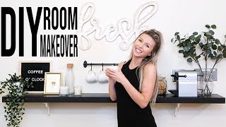 BUDGET KITCHEN MAKEOVER  Home Decor Haul  DIY Coffee Bar [upl. by Kaela]