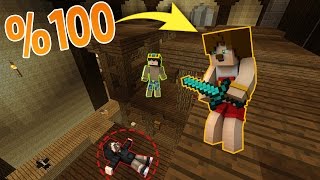 100 GÖRÜNMEZ KATİL OLDUM  MİNECRAFT KATİL KİM 8 [upl. by Frodi750]