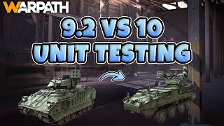 Warpath  92 vs 10 Star Unit Testing [upl. by Yeltneb]