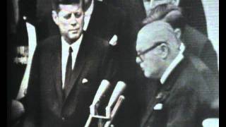 John F Kennedy makes Winston Churchill an honorary American citizen [upl. by Yliab94]