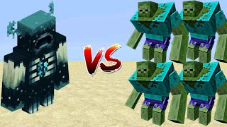 Minecraft warden vs mutant zombie Theory Behind the Scenesminecraft [upl. by Haerr]