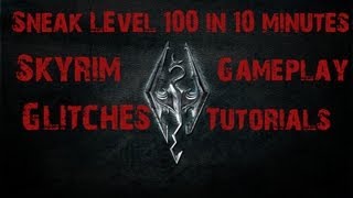 Skyrim Sneak level 100 in 10 minutes [upl. by Ennaehr]