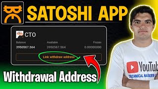 Satoshi App CTO withdrawal Address kaise link Karen  CTO Airdrop withdrawal [upl. by Douville517]