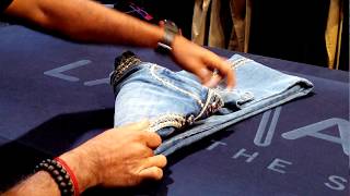 How to fold Jeans Merchandising by Jitendra Karan [upl. by Bartie]