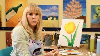 How to Paint a Tulip  Acrylic Painting [upl. by Whitehouse]