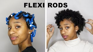 Flexi Rods on Short Natural Hair Using Palmers NEW Natural Fusions Style Hold [upl. by Lambertson449]