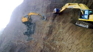 Dangerous Idiots Fastest Excavator Truck amp Heavy Equipment Climbing Fails Total Idiots at Works [upl. by Allebara437]