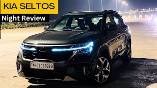 2024 Kia Seltos Night Review  Powerful Lights  Cost Cutting   Drive City [upl. by Nilreb871]