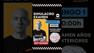 SIMULACRO EXAMEN 1 septiembre 2024 De Ayuntamientos años pasados [upl. by Stoeber]