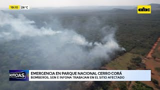 Declaran emergencia general por incendio de gran magnitud en el parque Cerro Corá [upl. by Eelirol792]