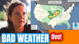 🌪️ Live Severe Weather  Tornado Warnings With Hayley and Robot Man  July 2nd [upl. by Spatola]