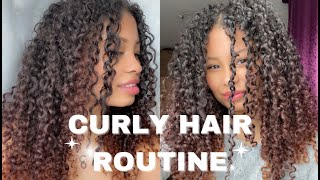 MY 3B CURLY HAIR ROUTINE 🤍✨  how to wash style fave products and curly hair methode [upl. by Shae]