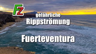 Rippströmung Gefahr beim Baden auf Fuerteventura 4K [upl. by Ruthann]