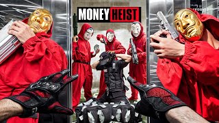 PARKOUR VS MONEY HEIST 6  BAD GUYS cornered POLICE block all ESCAPE routes BELLA CIAO REMIX [upl. by Fanya]