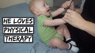 Baby Gets Physical Therapy For Low Muscle Tone [upl. by Earaj]