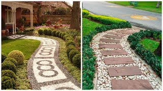 Beautiful walkways in front of the house 35 ideas yard landscaping design and garden [upl. by Cristina]