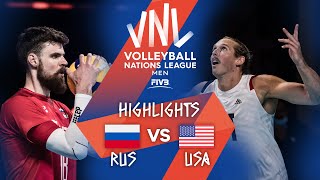 RUS vs USA  Highlights Week 2  Mens VNL 2021 [upl. by Trinette]