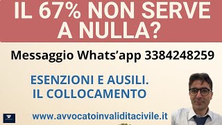 67 e diritti Ausili e Collocamento Obbligatorio Esenzioni [upl. by Chandos]