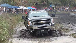 PERKINS FALL MUD BOG  GOLIATH MEGA TRUCK IN THE MOTE [upl. by Doowyah]