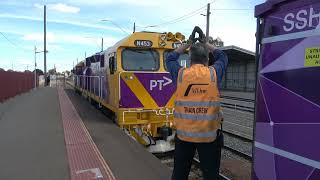 Australian Trains  SHUNTING the Locomotive Hauled Shepparton Passenger Train at Shepparton Station [upl. by Emia68]