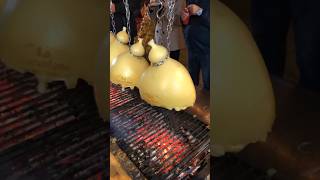 CACIOCAVALLO IMPICCATO ALLA BRACE 🤤🔥 streetfood italy queso foodlover cheese food pizza [upl. by Ahsitahs]