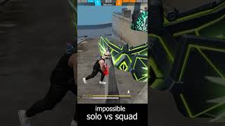 impossible solo vs squad ggameplay freefire gameplay impossible shorts shots [upl. by Thorlay]