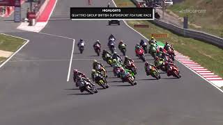 2024 Quattro Group British Supersport Championship RD1Circuito de Navarra Feature race highlights [upl. by Rasaec765]