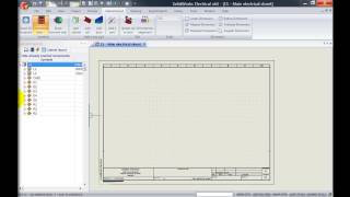 43 SolidWorks Electrical  How to Create a 2D Electrical Drawing with Cabinet and Back Plate [upl. by Ahsekan]