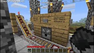 Powered Rail BiDirectional Minecart System  Minecraft Beta 15 [upl. by Ocer]