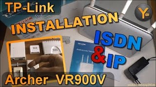 TPLink Archer VR900V Verkabelung amp Einrichtung am ISDN und IPAnschluss DSLVDSL mit Telefonie [upl. by Jacqui645]