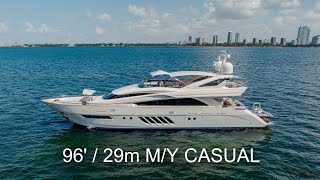 What a Day Yacht for Charter in Miami Florida Looks Like 96’ Motor Yacht CASUAL Dominator [upl. by Terraj]